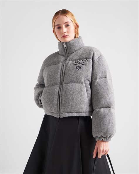 prada cashmere wool down jacket|Prada.